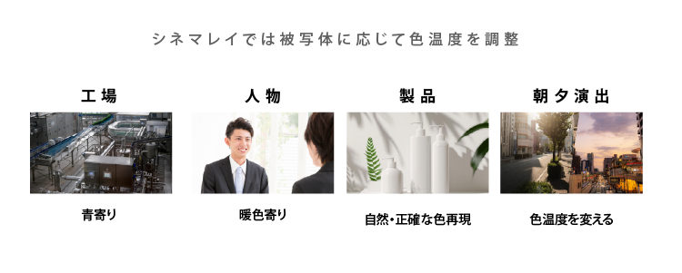 照明で色温度を整える